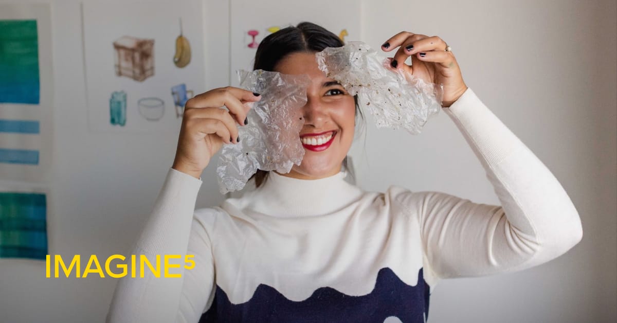 Kathryn Larsen aka the Seaweed Girl, builds houses from seaweed