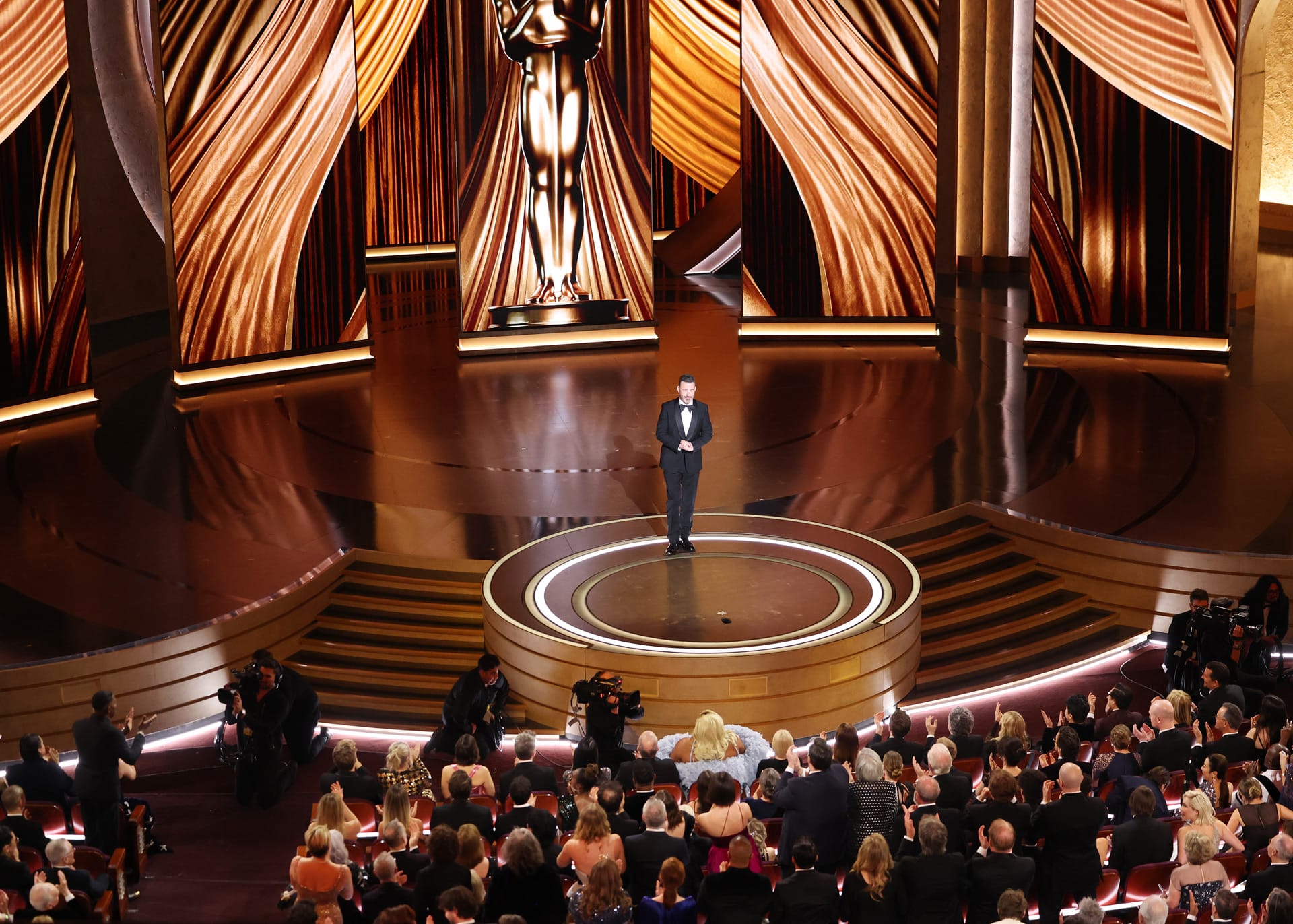 Jimmy Kimmel at the 96th Annual Oscars held at Dolby Theatre on March 10, 2024 in Los Angeles, California.