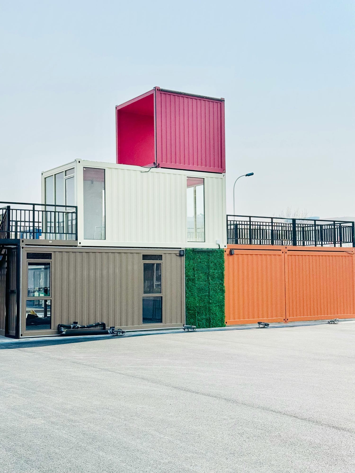 Shipping containers turned into housing units