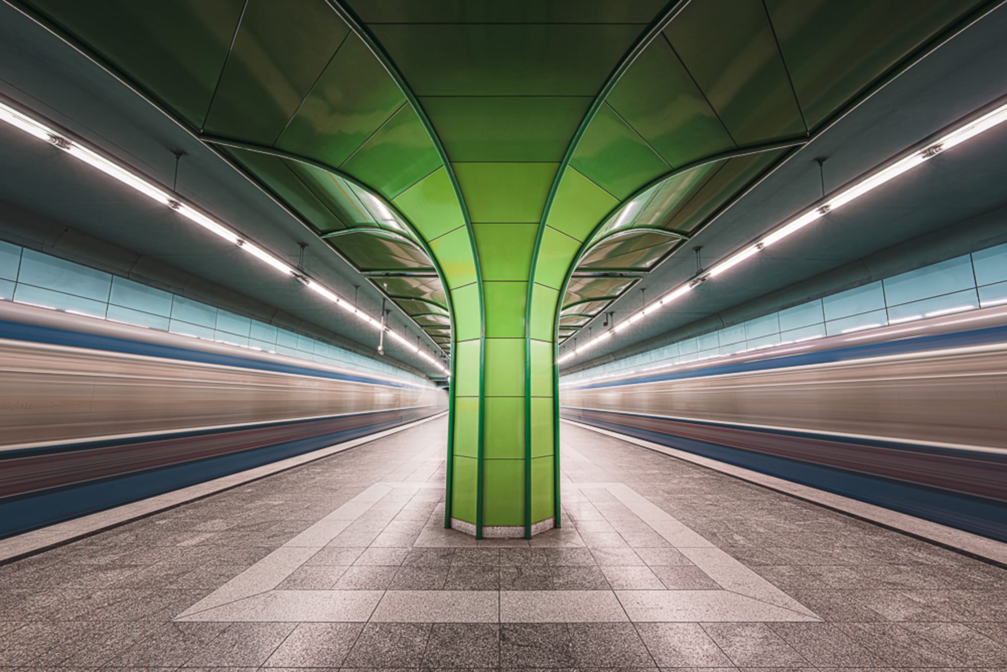 Subway Metro Station Munich Bohmerwaldplatz