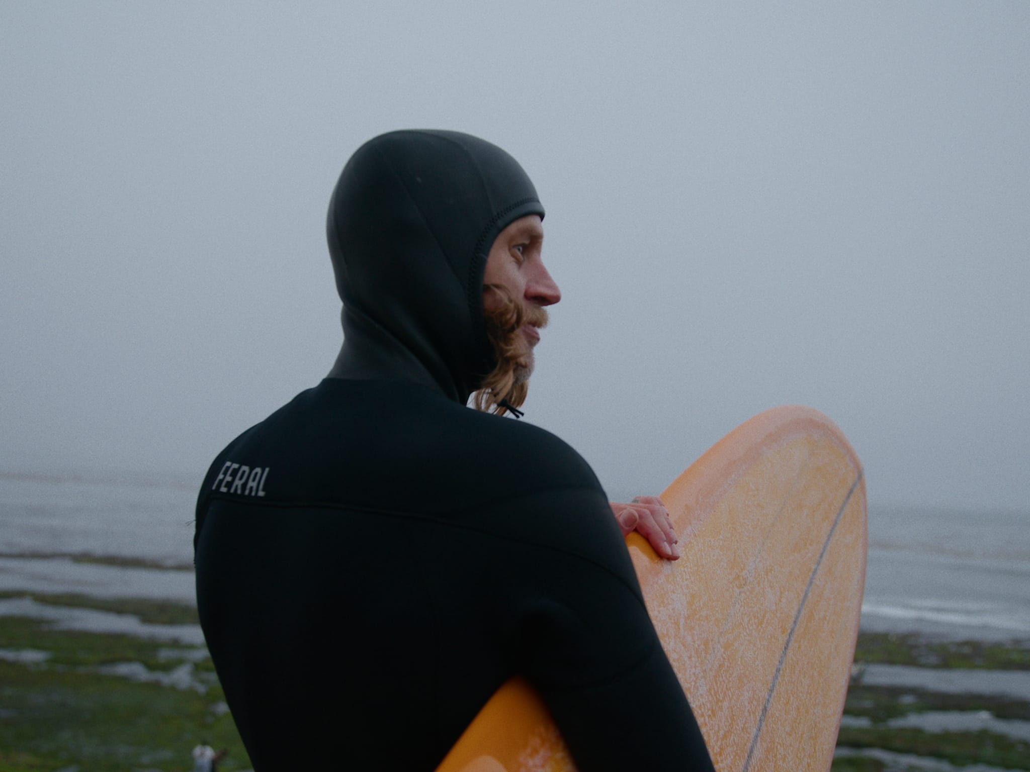 cody townsend with his surf board