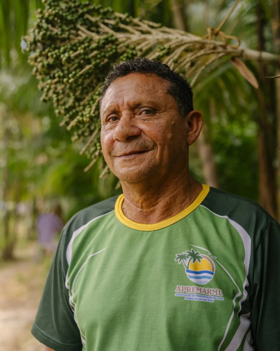 Community leader José Maria de Carvalho Souza at his house